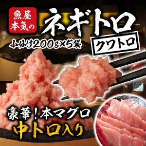 【人気商品】本マグロ中トロ入り！魚屋のネギトロ　クワトロ