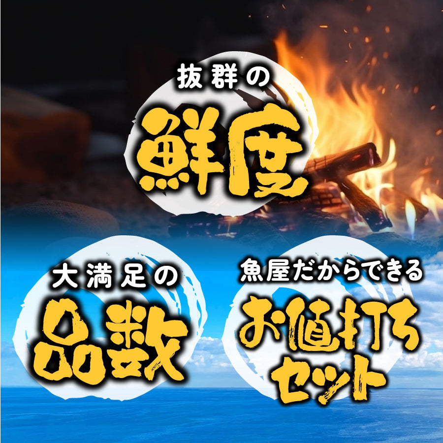 7種17品のたっぷり海鮮バーベキューセット(約3-4人前)【2セット以上ご購入で焼きそば3食進呈】