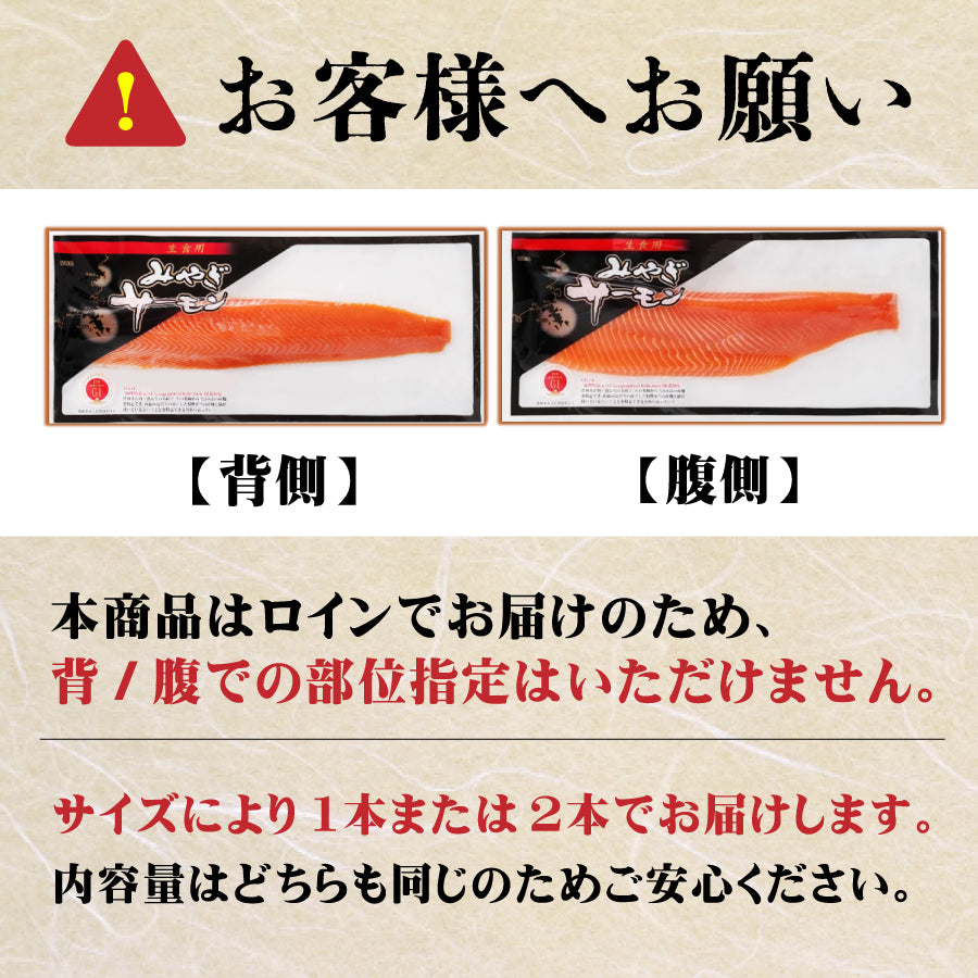 【冷凍便限定】みやぎサーモンお刺身用ロイン約550ｇ/宮城県GI産品