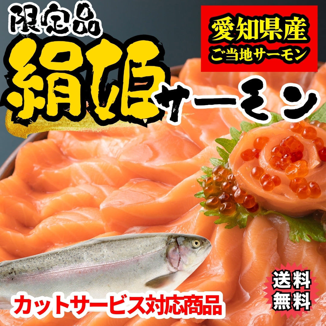 【愛知県ブランド魚】【冷凍便限定】絹姫(きぬひめ)サーモン約1.2~1.5kg（生食用・刺身OK）