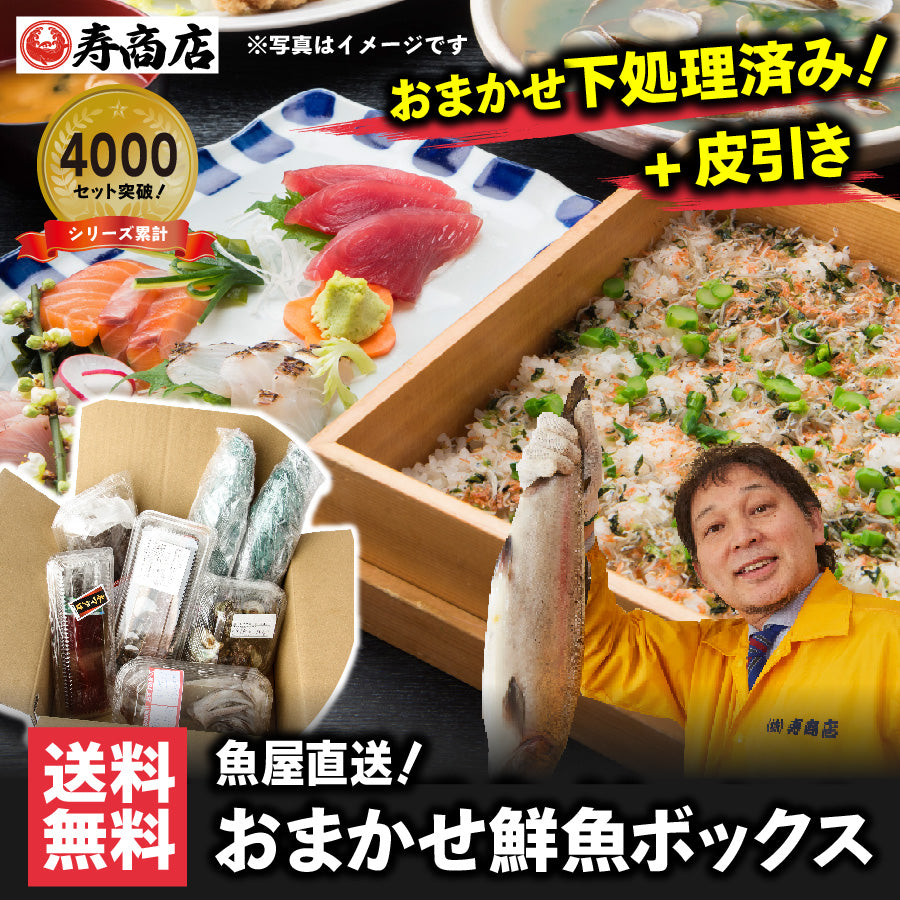 シリーズ累計4000箱突破！価格から選べる★魚屋の森さん 国産商品/おまかせ鮮魚BOX【便利な下処理付き】