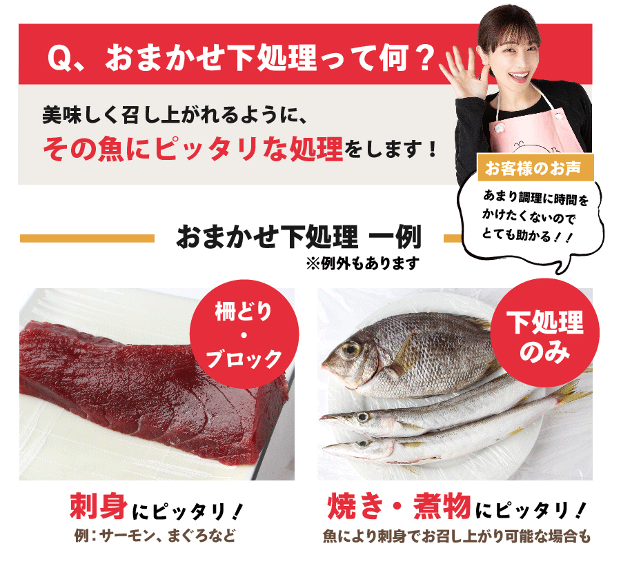 シリーズ累計4000箱突破！価格から選べる★魚屋の森さん 国産商品/おまかせ鮮魚BOX【便利な下処理付き】