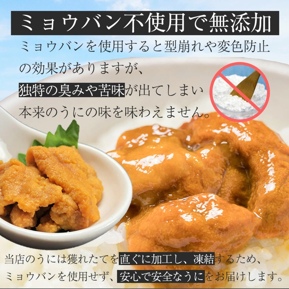 【まとめ買い可能】生うに1個100g ミョウバン不使用